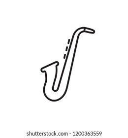 saxophone icon vector design. icon vector line style