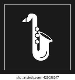 saxophone icon. saxophone vector illustration