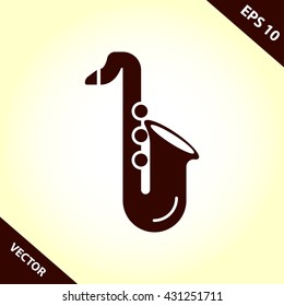saxophone icon. saxophone vector illustration