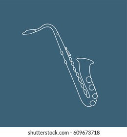 Saxophone icon, vector illustration design.