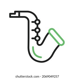 Saxophone icon vector image. Can also be used for Physical Fitness. Suitable for mobile apps, web apps and print media.