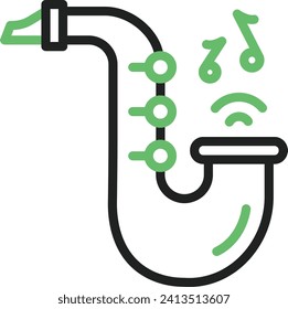 Saxophone icon vector image. Suitable for mobile application web application and print media.
