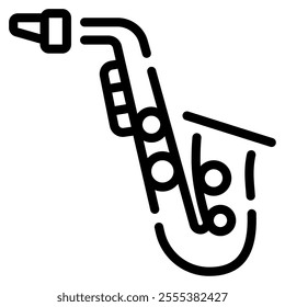 Saxophone icon for web, app, infographic, etc