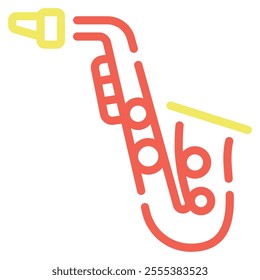 Saxophone icon for web, app, infographic, etc