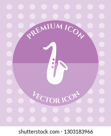 Saxophone Icon for Web, Applications, Software & Graphic Designs.