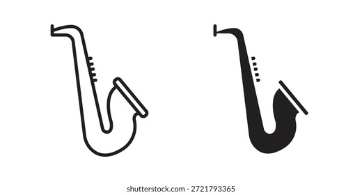 Icono de saxofón para su diseño de Sitio web, logotipo, App, interfaz de usuario. EPS10