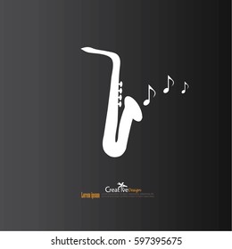 saxophone icon.vector illustration.