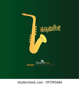 saxophone icon.vector illustration.