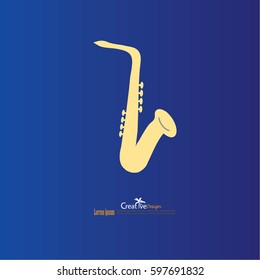 saxophone icon.vector illustration.