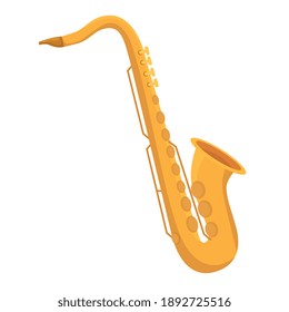 Saxophoninstrumentendesign, Musik-Tonmelodie und Liedthema Vektorgrafik