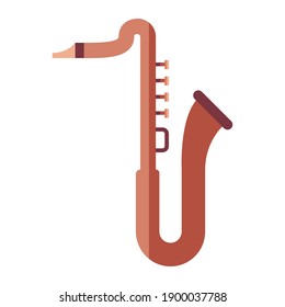 saxophone instrument design, Music sound melody and song theme Vector illustration