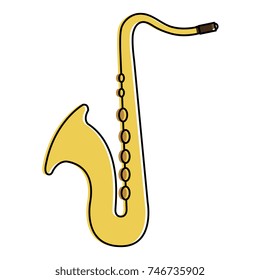 saxophone instrument isolated icon