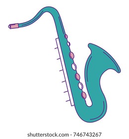 saxophone instrument isolated icon