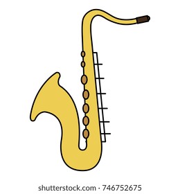 saxophone instrument isolated icon