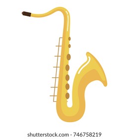 saxophone instrument isolated icon