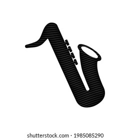 Saxophone instrument logo music, orchestra