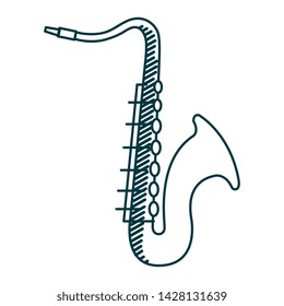 saxophone instrument musical isolated icon