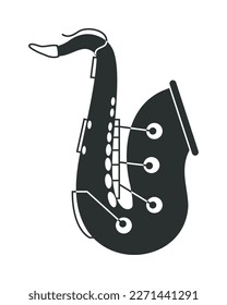 saxophone instrument musical silhouette icon