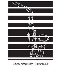 Saxophone isolated