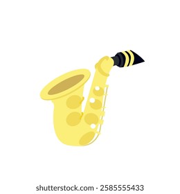 Saxophone jazz music instrument illustration vector