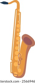 Saxophone jazz musical instrument vector illustration