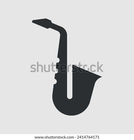 Saxophone or Jazz. Simple shape icon