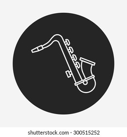Saxophone line icon