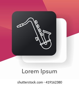 Saxophone line icon