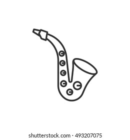 saxophone line icon
