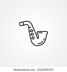 Saxophone line icon. Musical instrument Saxophone line icon