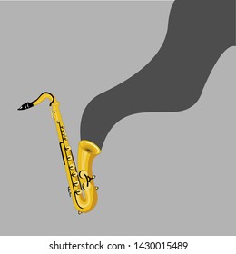 saxophone logo, classic, song, jazz, music