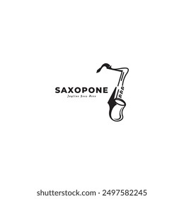 Saxophone logo design. Country music logo with saxophone icon logo