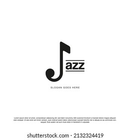 Saxophone logo design. Jazz lettering with saxophone vector