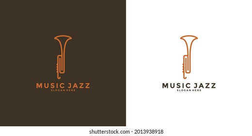 saxophone logo design music jazz for your business