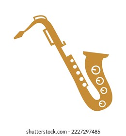 Saxophone logo icon design illustration