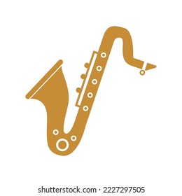 Saxophone logo icon design illustration