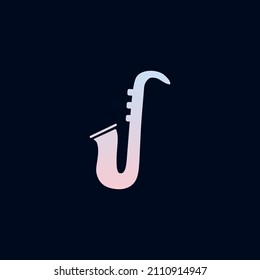 Saxophone Logo Icon Design Template Vector