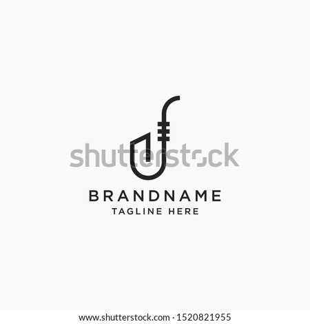 Saxophone Logo Icon Design Template Vector