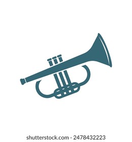 Saxophone logo icon flat design