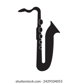 saxophone logo icon vector design template