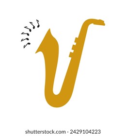 Saxophon Logo Symbol Vektor Design Vorlage