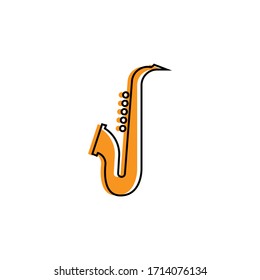 Saxophone Logo Symbol Vektorillustration Illustration.