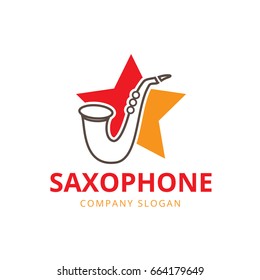Saxophone Logo , Music Logo , Saxophone Icon