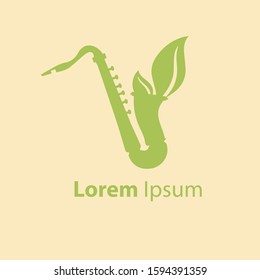 saxophone logo vector design template. saxophone symbol icon. instrument music logo. 