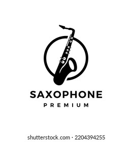 Saxophon Logo, Vektorsymbol