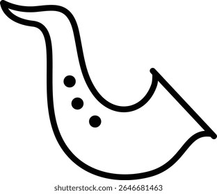 Saxophone Minimal Black Line Illustration
