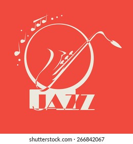 Saxophone Motif - Retro Illustration
