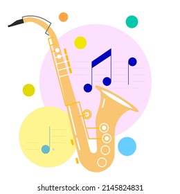 saxophone music concept sketch style vector illustration, Musical instruments, guitar, fiddle, violin, clarinet, banjo, trombone, trumpet, saxophone, sax, jazz lover slogan graphic for t shirt design 