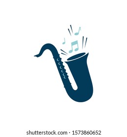 saxophone music detailed style icon vector illustration design