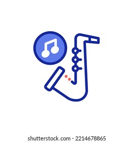 saxophone music instrument icon illustration